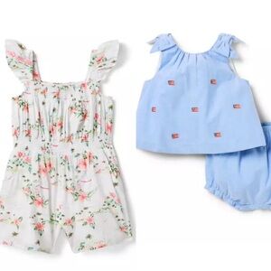 🩷Janie and Jack🩷 2 EUC 12-18m Rompers